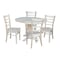 International Concepts 36 in. Solid Wood Round Extension Dining Table with 4 Dining Chairs, Unfinished K-36RXT-23B-C617-4 - alternate 5